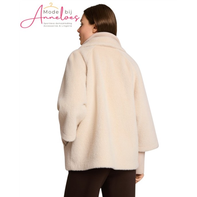 Tom Tailor dames winterjas cosy cape 1051134 Ecru